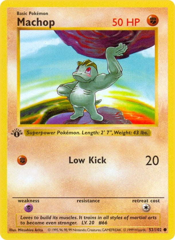 Machop (52/102) (Shadowless) [Base Set 1st Edition]