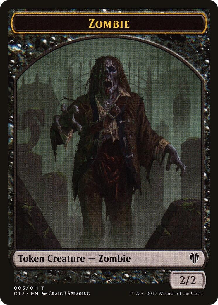 Zombie Gold Double Sided Token (5 // 10) [C17]