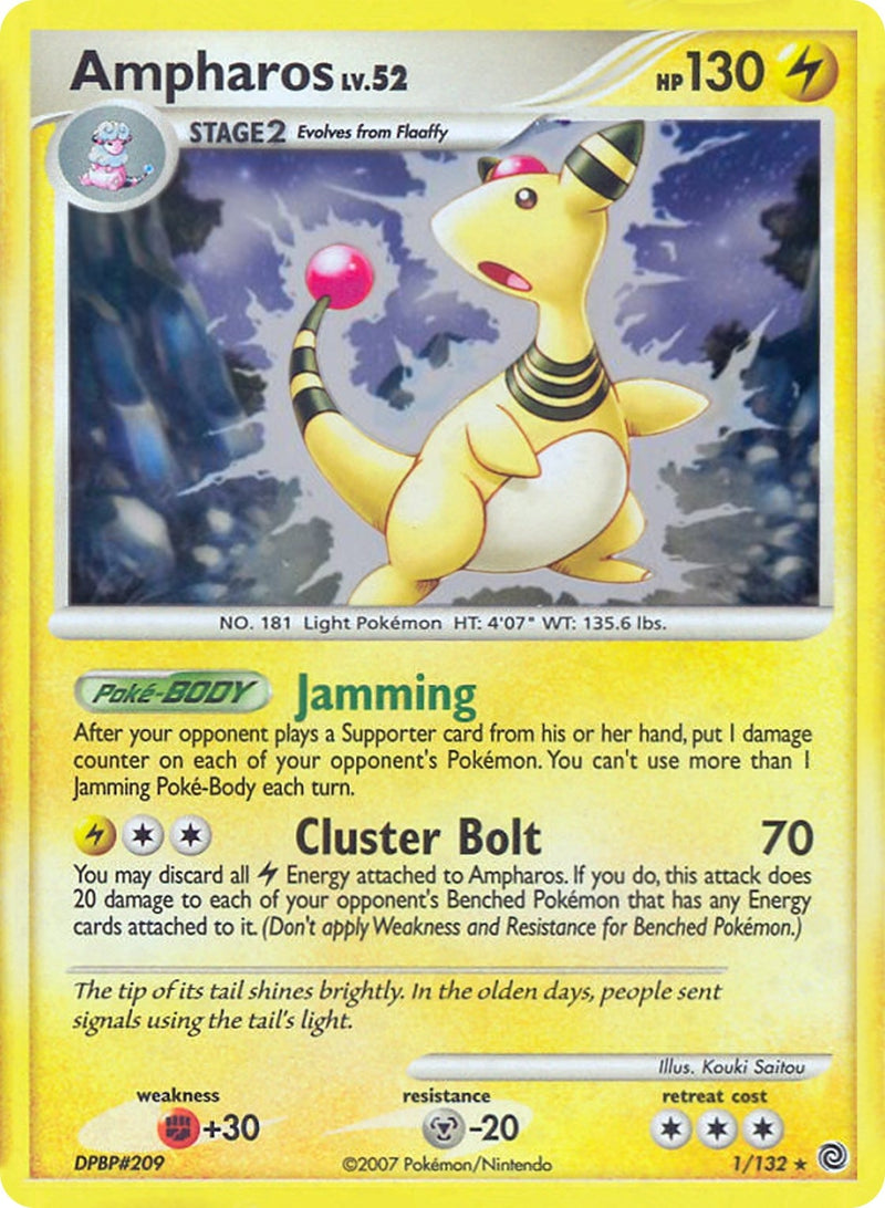 Ampharos 1 132 DP Secret Wonders (001/132) [PR]