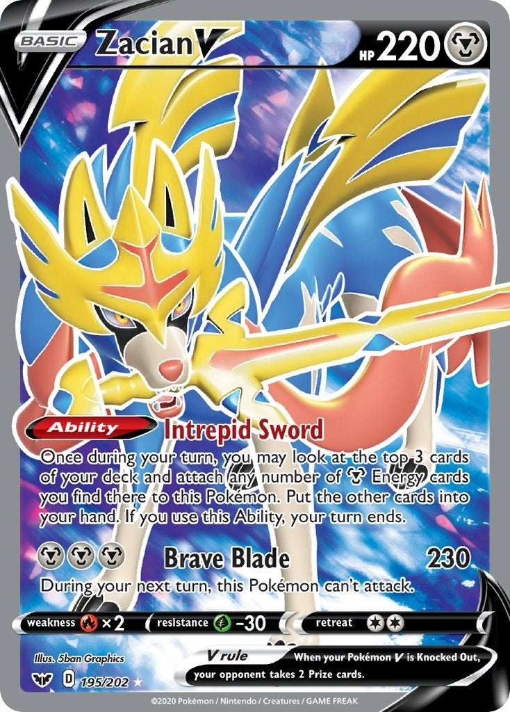 Zacian V Full Art (195/202) [SWSH01]