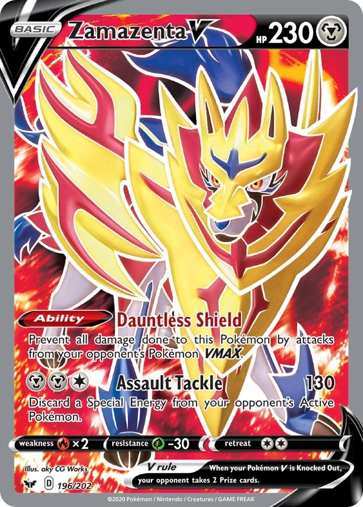 Zamazenta V Full Art (196/202) [SWSH01]