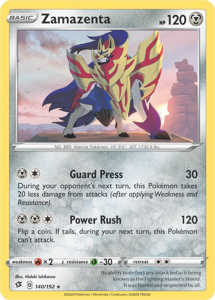 Zamazenta 140 192 Cracked Ice Holo (140/192) [PR]