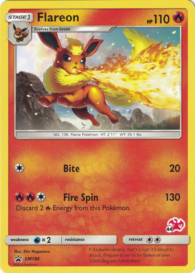 Flareon SM186 44 Charizard Stamped (SM186) [BTA]