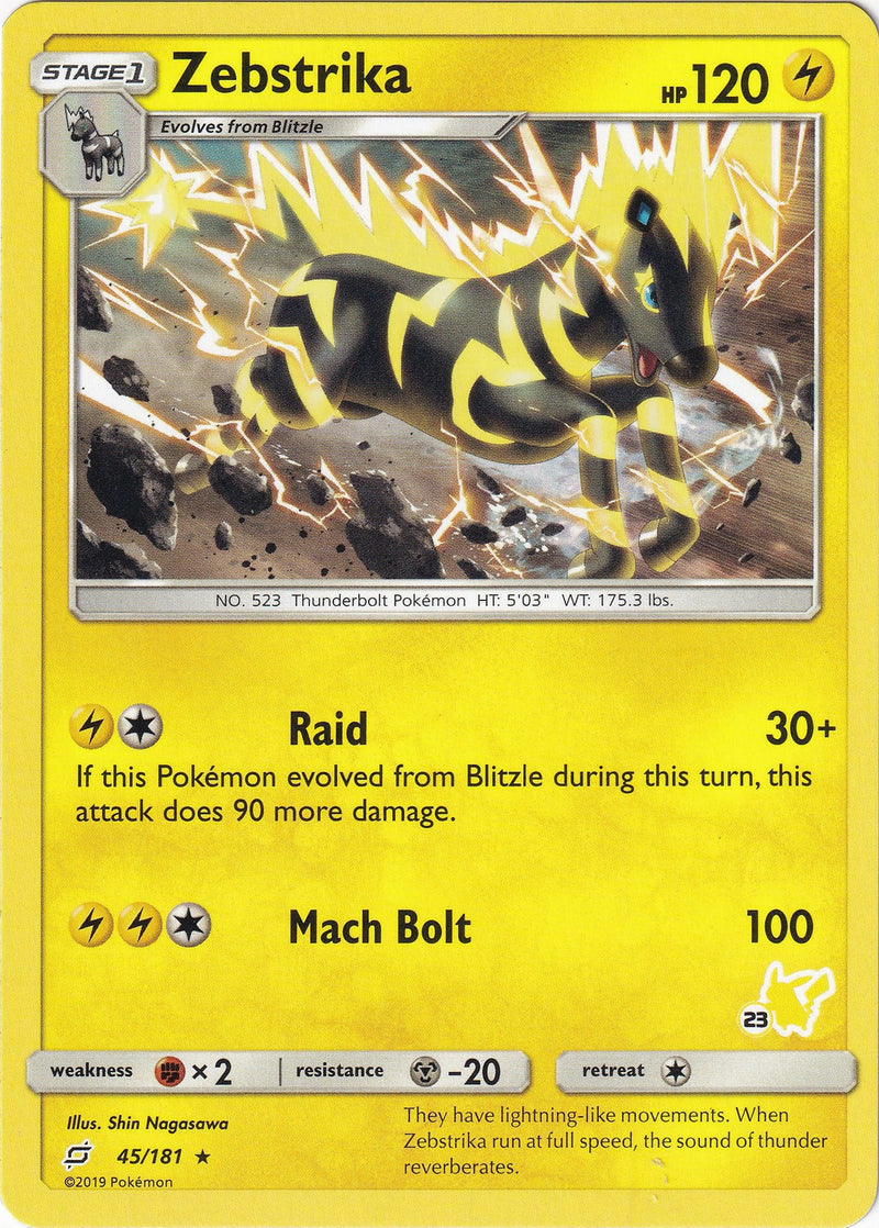 Zebstrika 45 181 23 Pikachu Stamped (045/181) [BTA]