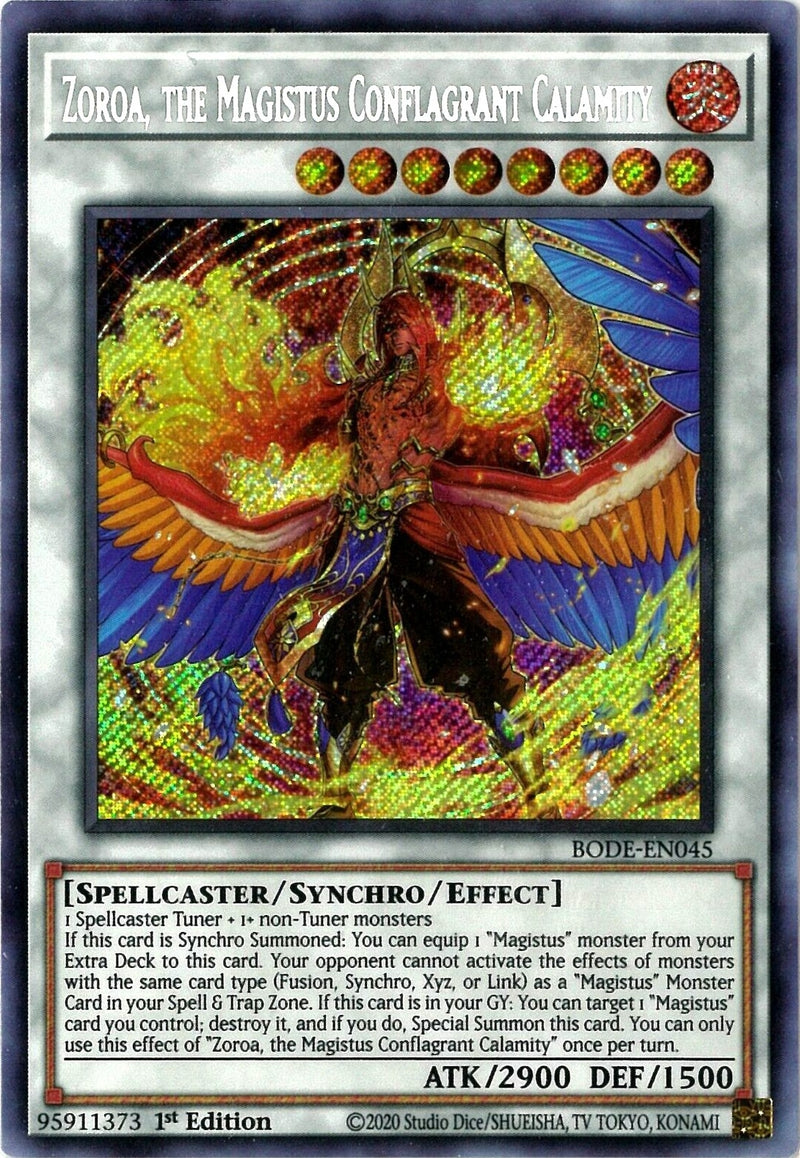 Zoroa, the Magistus Conflagrant Calamity [BODE-EN045] Secret Rare