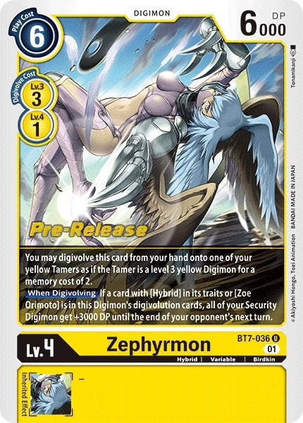 Image for Zephyrmon [Next Adventure Pre-Release Cards]