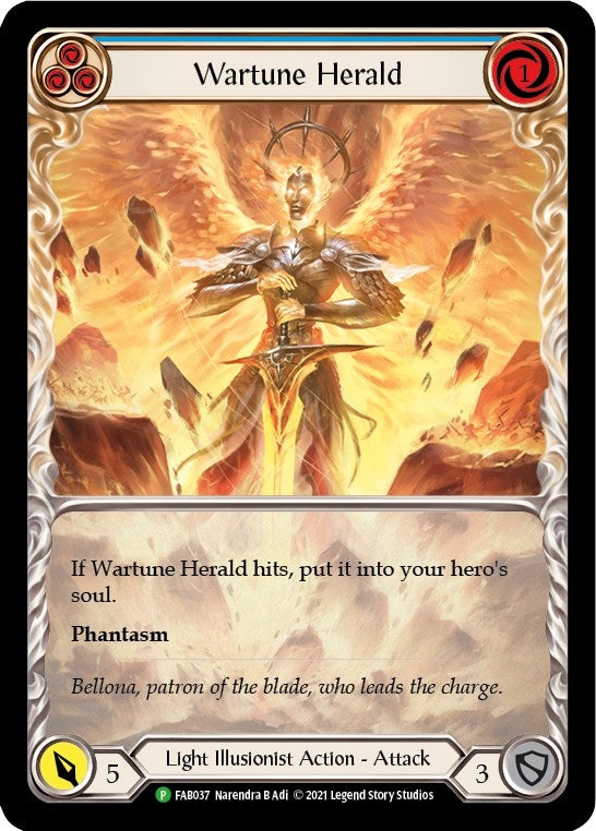 Wartune Herald (Red Extended Art) [FAB035] (Promo)  Rainbow Foil