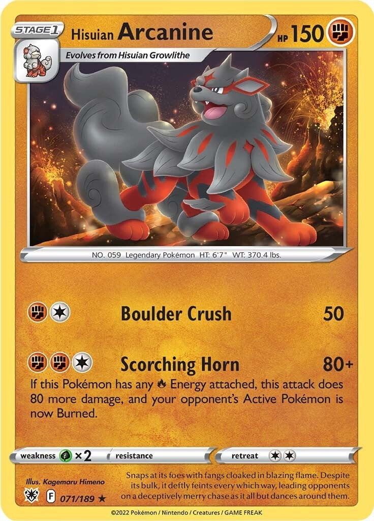 Hisuian Arcanine (071/189) [SWSH10]