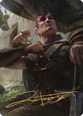 Minsc & Boo, Timeless Heroes Art Card (38) (Gold-Stamped Signature) [Commander Legends: Battle for Baldur's Gate Art Series]