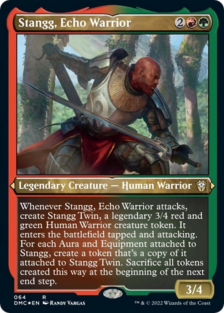 Stangg, Echo Warrior (Foil Etched) [Dominaria United Commander]