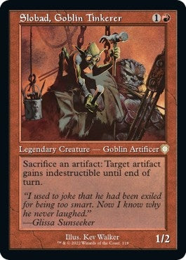 Slobad, Goblin Tinkerer (Retro Frame) (118) [Commander: The Brothers' War]