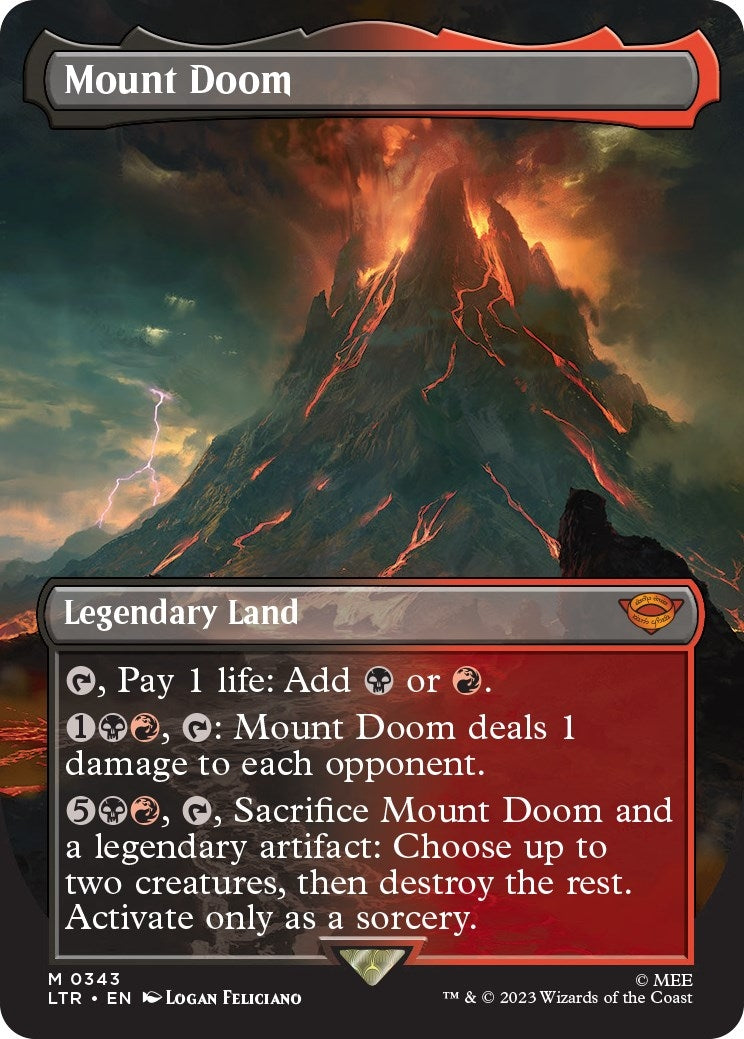 Mount Doom (Borderless Alternate Art) [The Lord of the Rings: Tales of Middle-Earth]