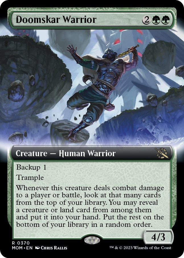 Doomskar Warrior Extended Art (370) [MOM]