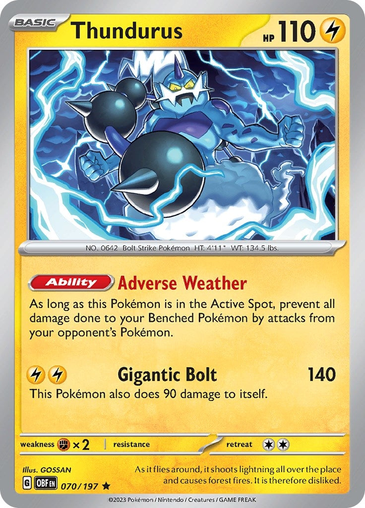 Thundurus (070/197) [Scarlet & Violet: Obsidian Flames]