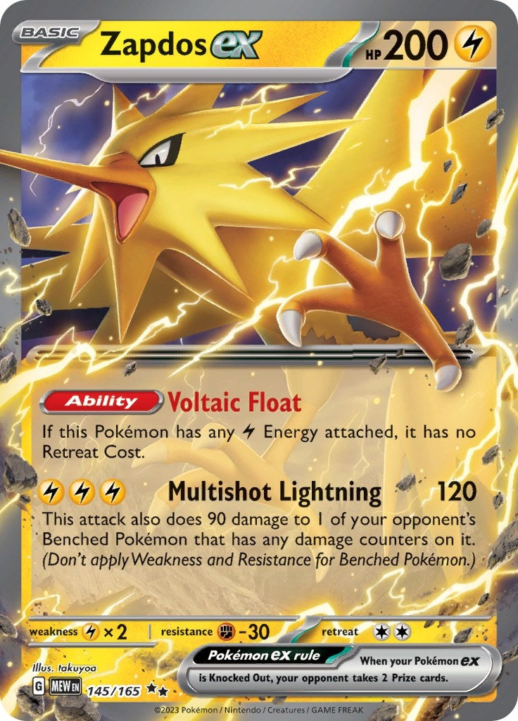 Zapdos ex 145 165 (145/165) [MEW]