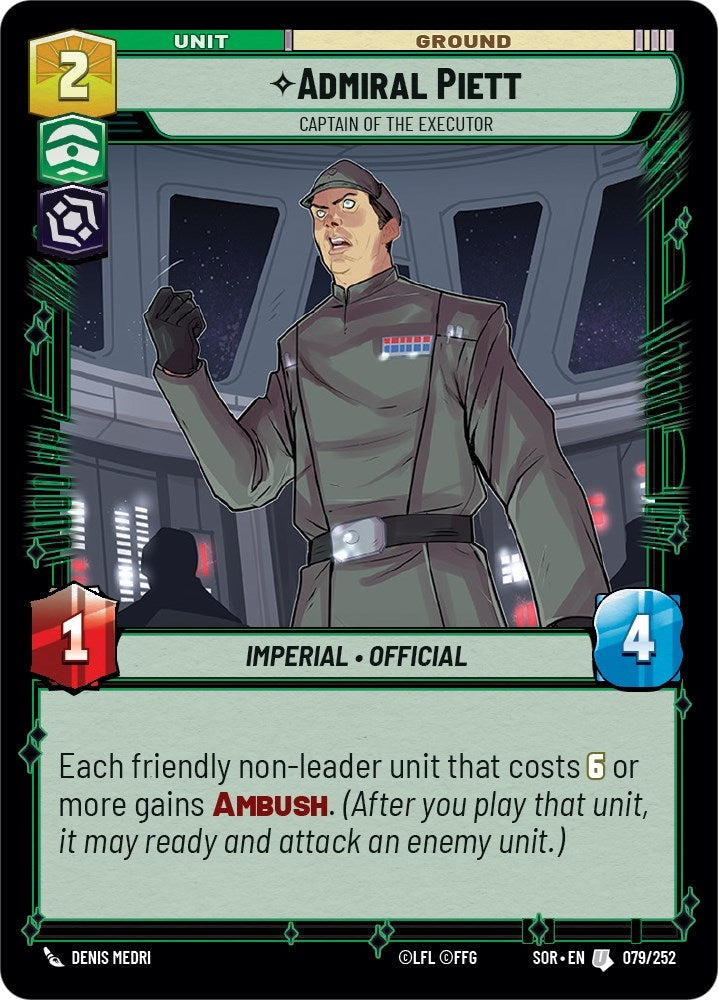 Image for Admiral Piett - Captain of the Executor [Spark of Rebellion]