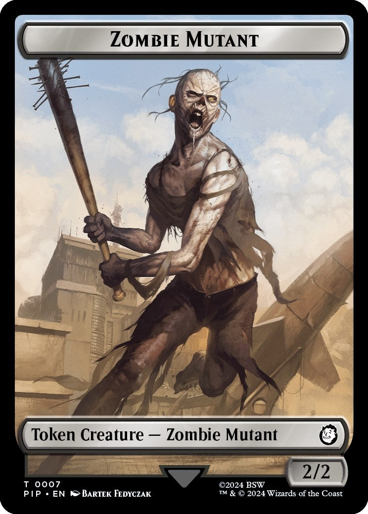 Zombie Mutant Copy Double Sided Token (7 // 1) [PIP]