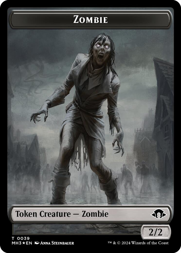 Zombie Ripple Foil Elephant Double Sided Token (21 // 18) [M3C]