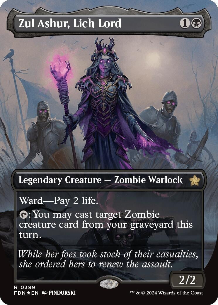 Image for Zul Ashur, Lich Lord (Borderless) (Mana Foil)