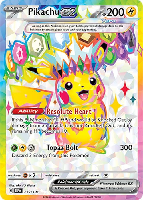 Image for Pikachu ex - 219/191 [SV08: Surging Sparks]