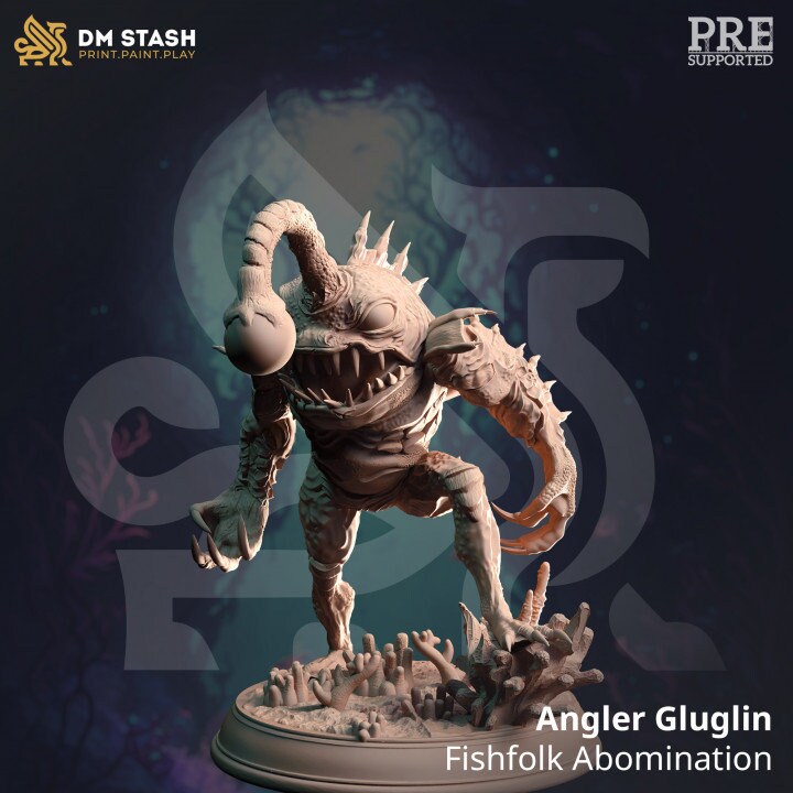 Angler Gluglin, Fishfolk Abomination | DM Stash | DnD | Fantasy | Miniature