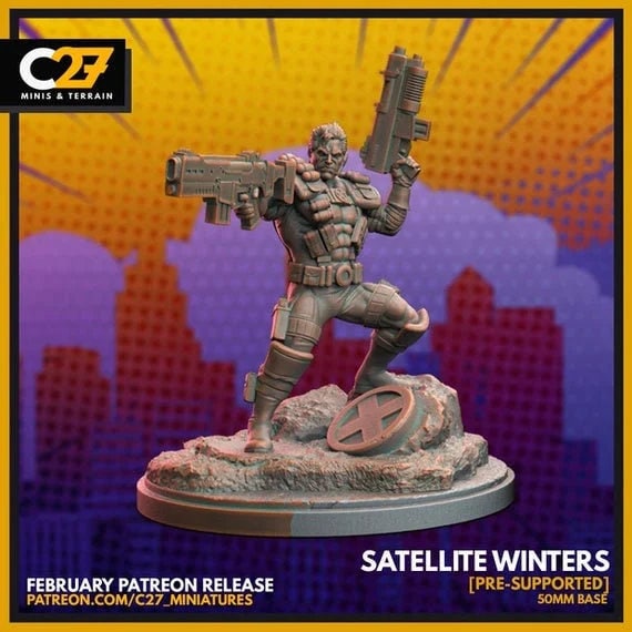 Cable 40mm Scale Miniature | Crisis Protocol Proxy | C27