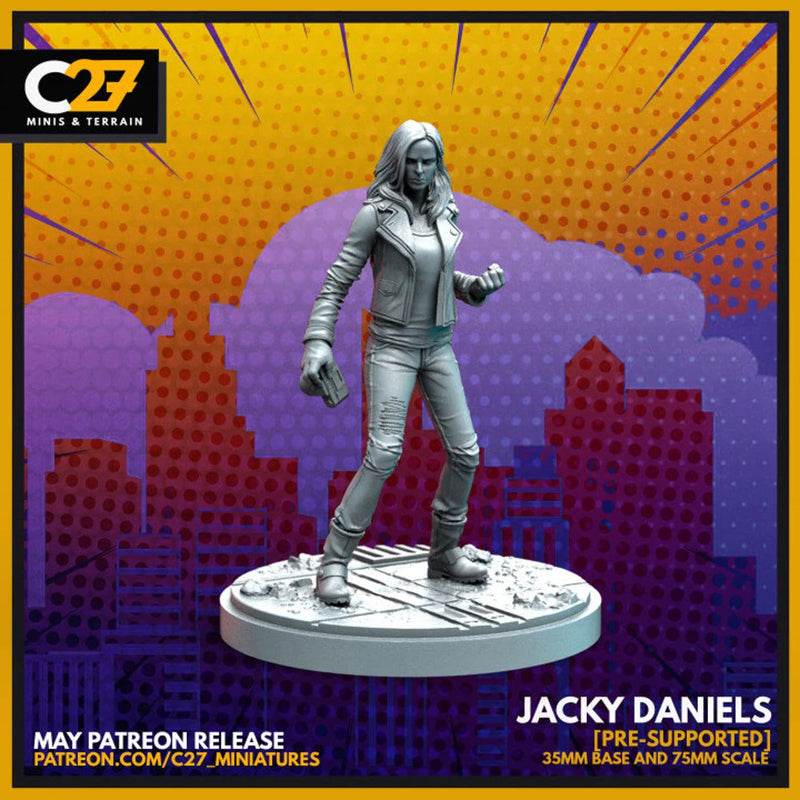 Jessica Jones 40mm Scale Miniature | Crisis Protocol Proxy | C27