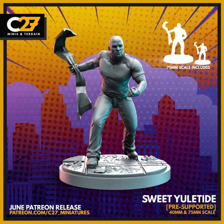 Luke Cage 40mm Scale Miniature | Crisis Protocol Proxy | C27