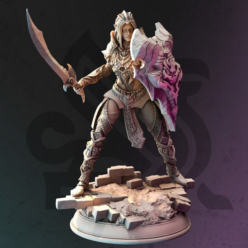 Drow Moon Paladin - Relethyr | DM Stash | DnD | Fantasy | Miniature