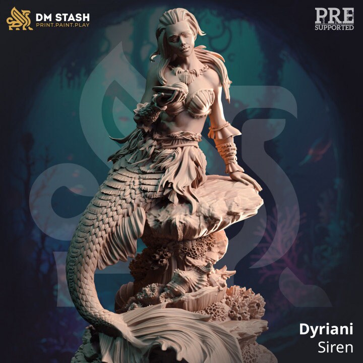 Dyriani, Siren (B) | DM Stash | DnD | Fantasy | Miniature