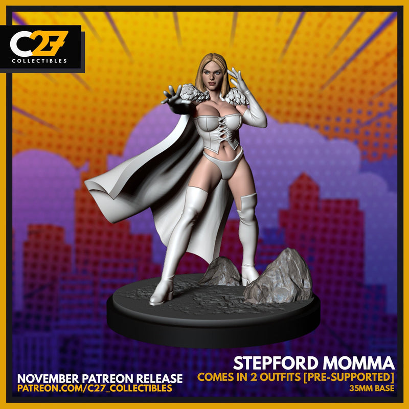 Emma Frost 40mm Scale Miniature | Crisis Protocol Proxy | C27