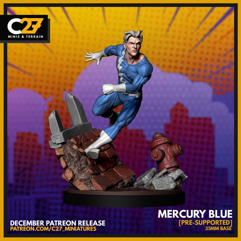 Quicksilver 40mm Scale Miniature | Crisis Protocol Proxy | C27