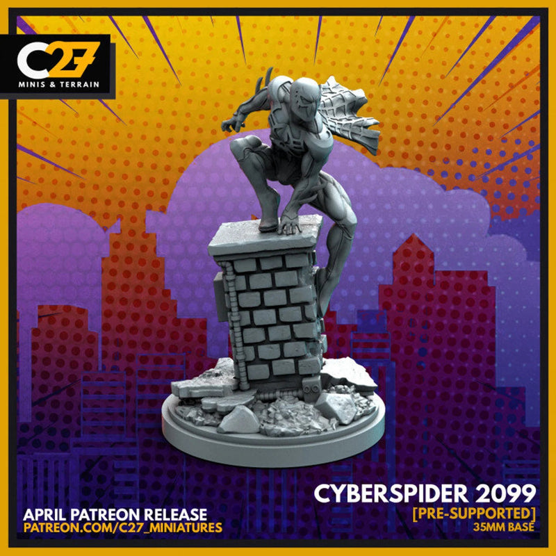 Spiderman 2099 40mm Scale Miniature | Crisis Protocol Proxy | C27