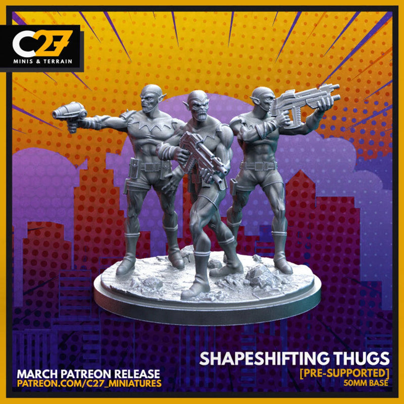 Skrulls 40mm Scale Miniature | Crisis Protocol Proxy | C27