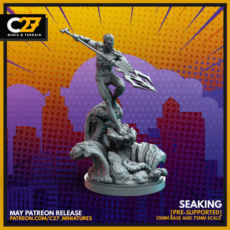 Namor 40mm Scale Miniature | Crisis Protocol Proxy | C27