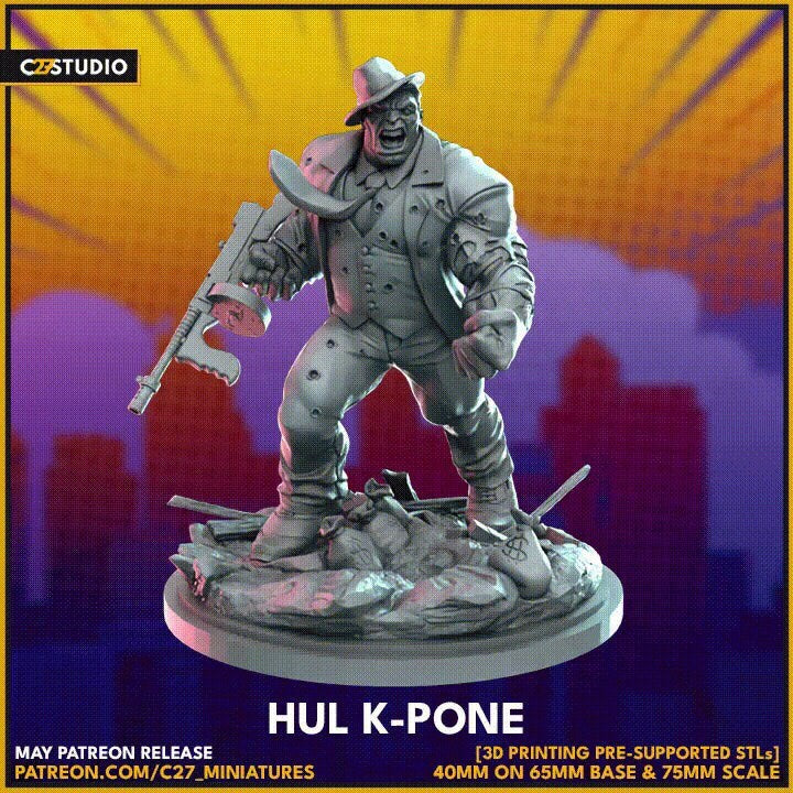 Joe Fixit Hulk 40mm Scale Miniature | Crisis Protocol Proxy | C27