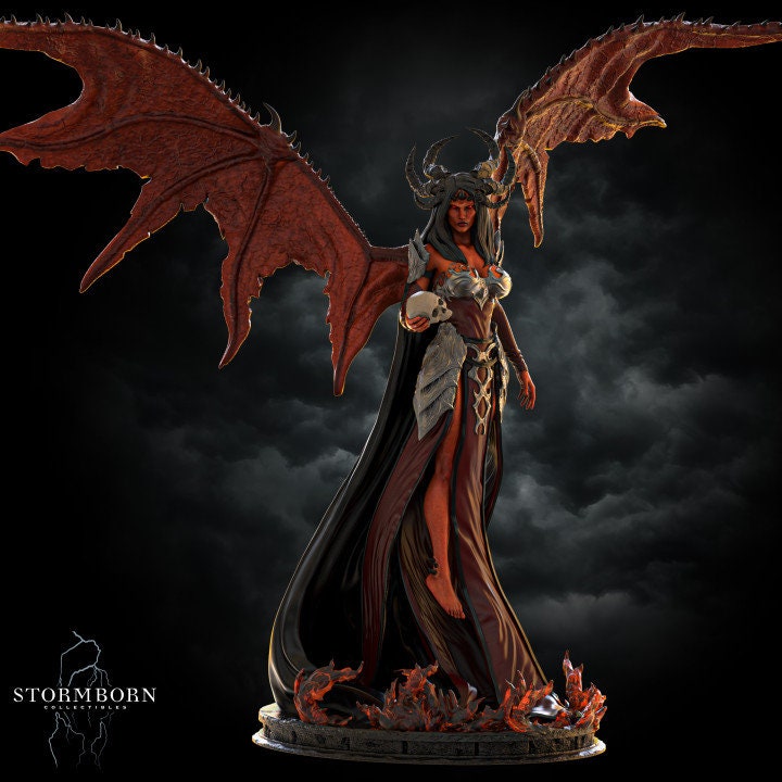 Nyxara, Demon of the Night | DnD Miniature | Pathfinder Miniature | Stormborn Collectibles