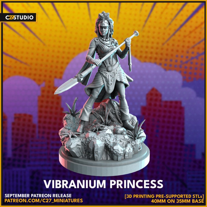 Shuri 40mm Scale Miniature | Crisis Protocol Proxy | C27