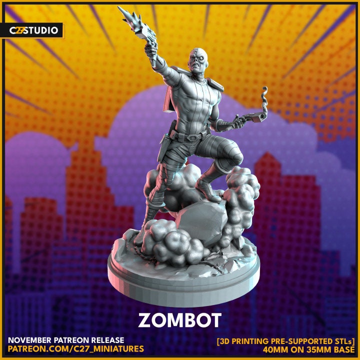 Deathlok 40mm Scale Miniature | Crisis Protocol Proxy | C27