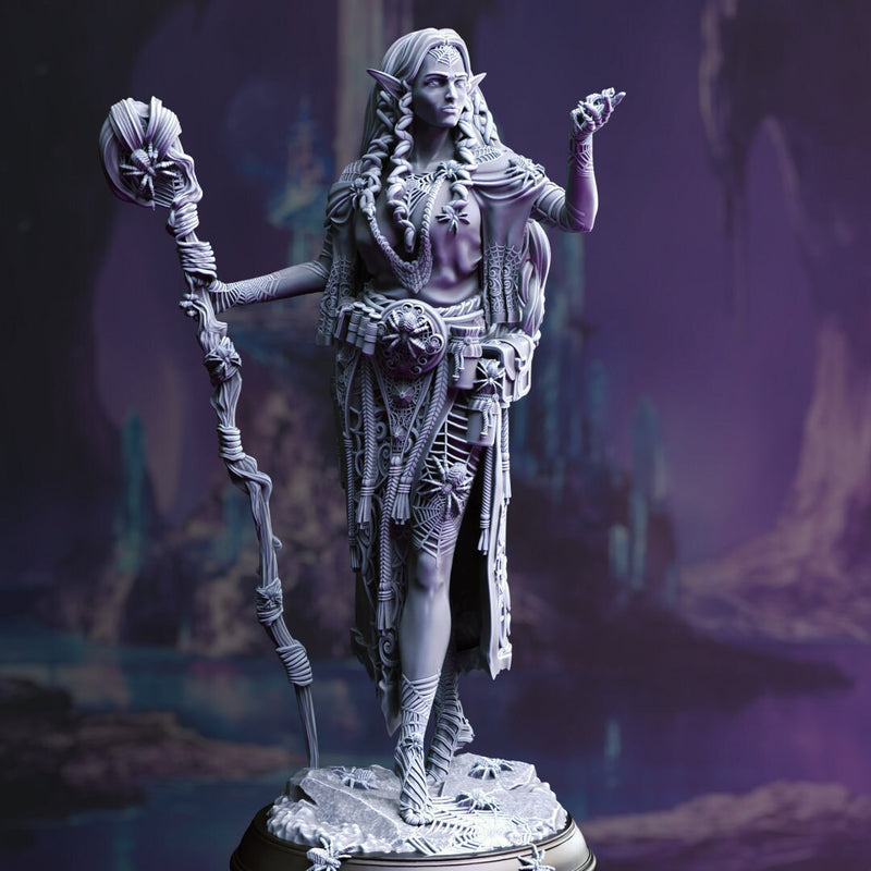 Drow Arachnomancer - Irinia | DM Stash | DnD | Fantasy | Miniature