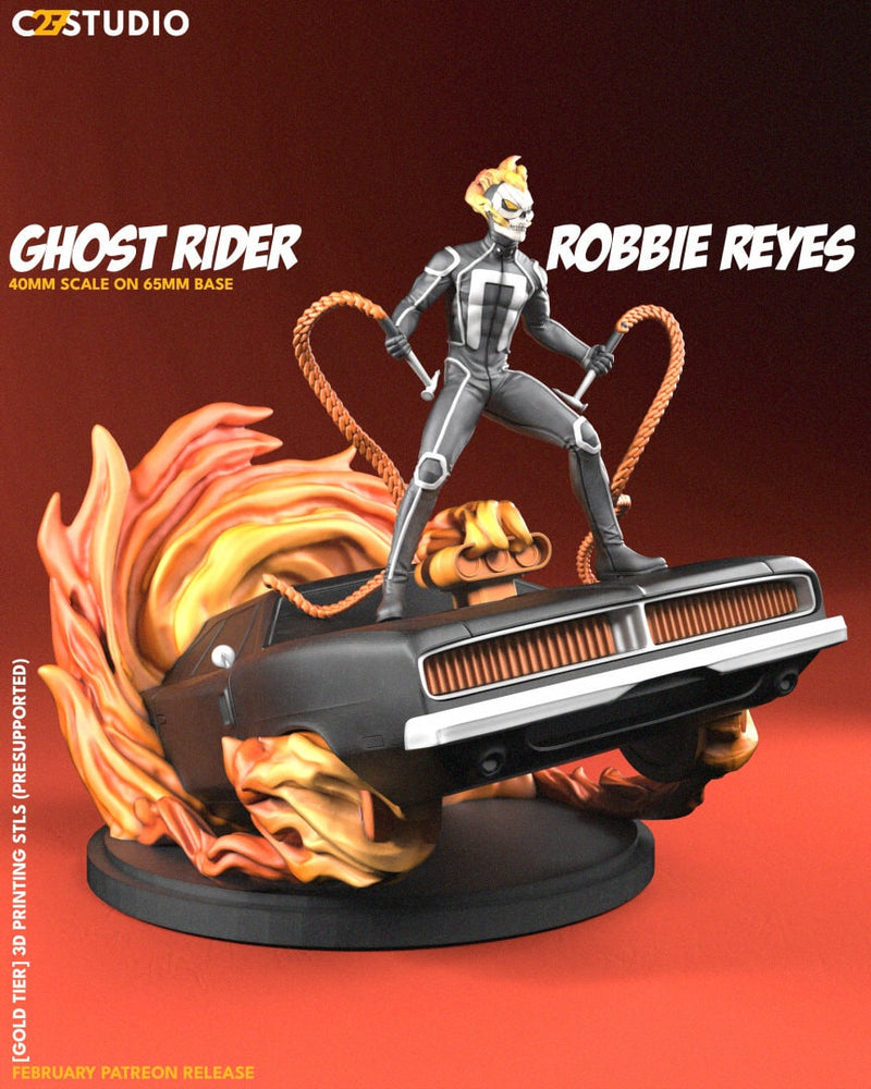 Ghost Rider Robbie Reyes 40mm Scale Miniature | Crisis Protocol Proxy | C27