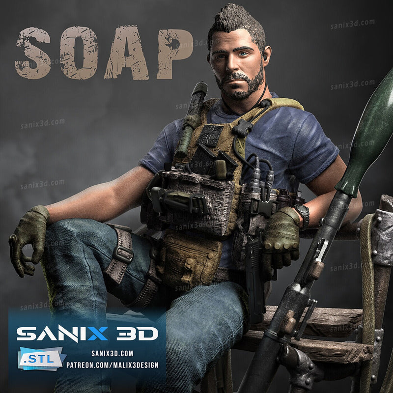 SOAP ( Call of Duty ) Resin Statue Model Kit