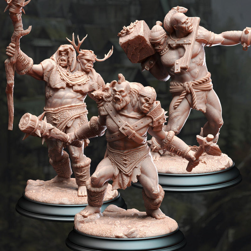 Ettin Savages - Droggod Tribe | DM Stash | DnD | Fantasy | Miniature