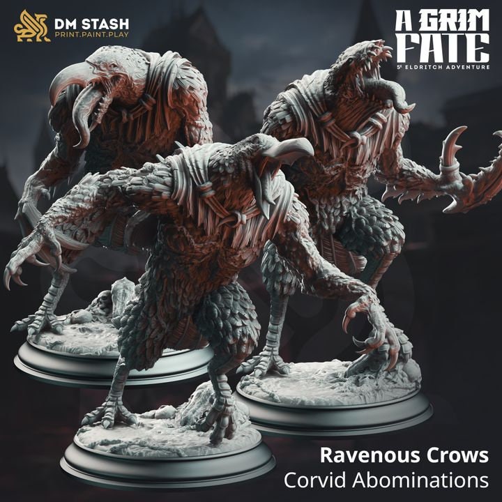 Eldritch Ravenous Crows - Corvid Abominations | DM Stash | DnD | Fantasy | Miniature