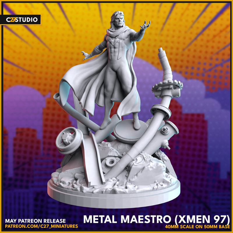 Metal Maestro (97 and Krakoa) (40mm Scale on 50mm Base) | Crisis Protocol Proxy | C27