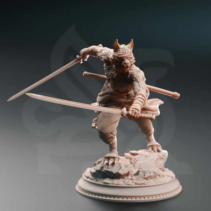 Tabaxi Samurai Swordmaster - Susaneko | DM Stash | DnD | Fantasy Miniature