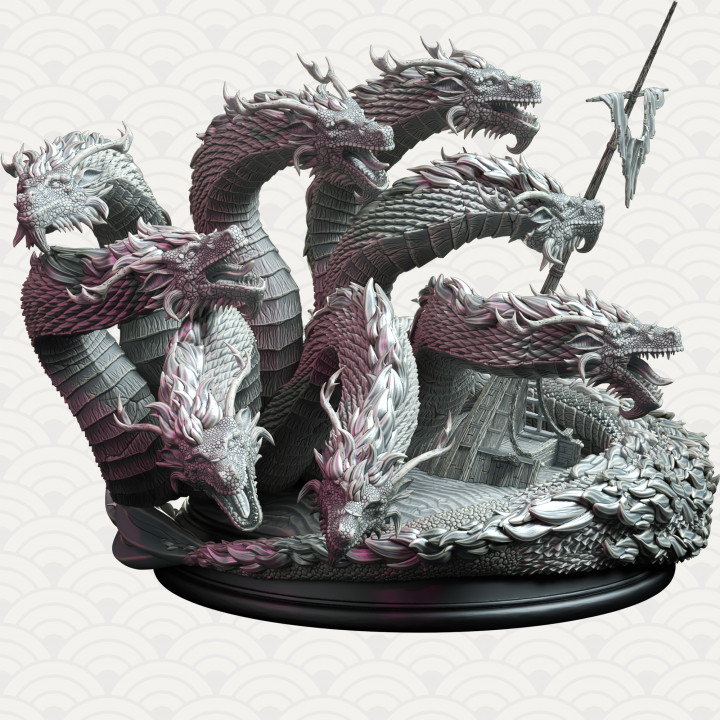 The Eight Headed Serpent of the Underworld - Yamarochi no Yomi | DM Stash | DnD | Fantasy Miniature