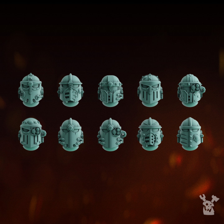 Lunar Knights Heads Set x10 | DakkaDakka | Grim Dark | Fantasy | One Page Rules