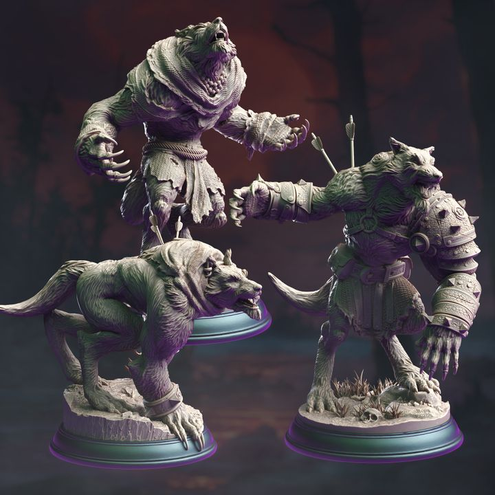 Werewolf Warriors | DM Stash | DnD | Fantasy | Miniature