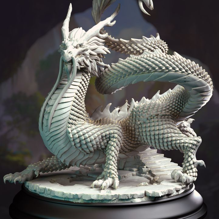 Eastern Crimson Dragon - Shinkoryu | DM Stash | DnD | Fantasy Miniature